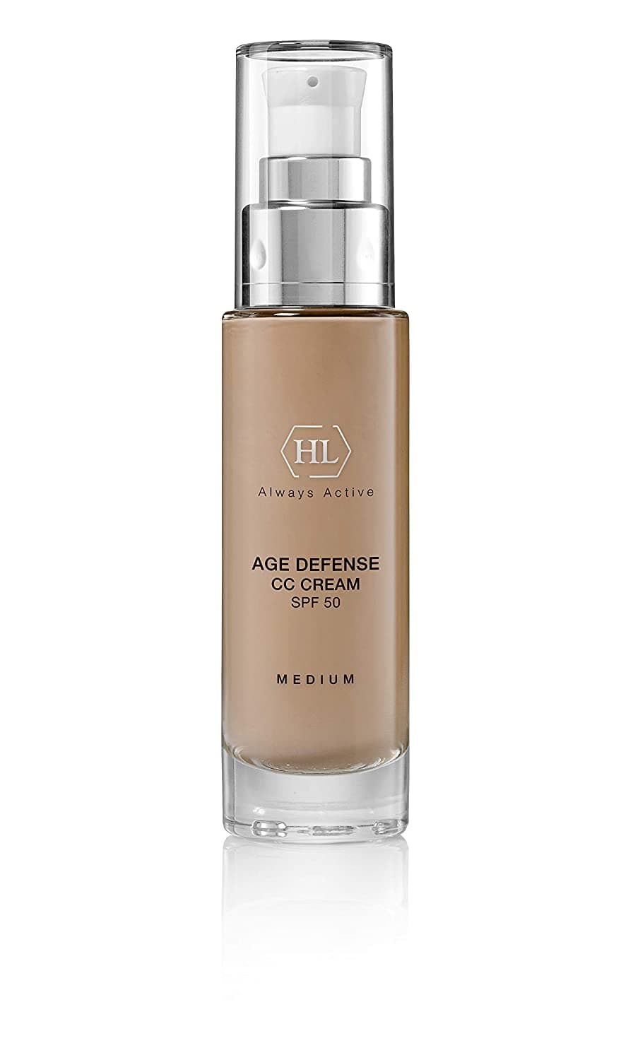 HL Holy Land Cosmetics Age Defense CC Cream SPF50 Medium Tinted, 1.7 fl.oz