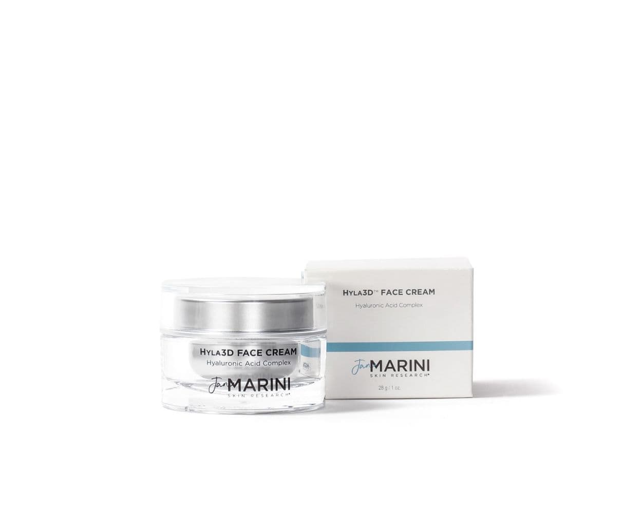 Jan Marini Skin Research Hyla3D™ Face Cream Hylaruonic Acid Complex, A patented combination of four forms of hyaluronic acid